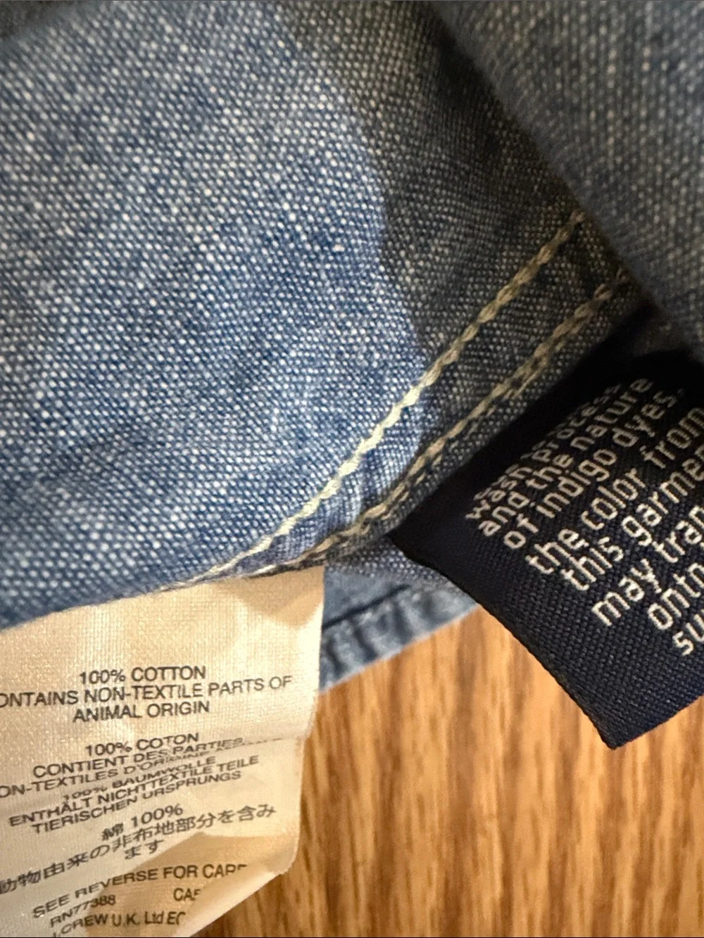 J. Crew Light Blue Denim Button-Down Shirt